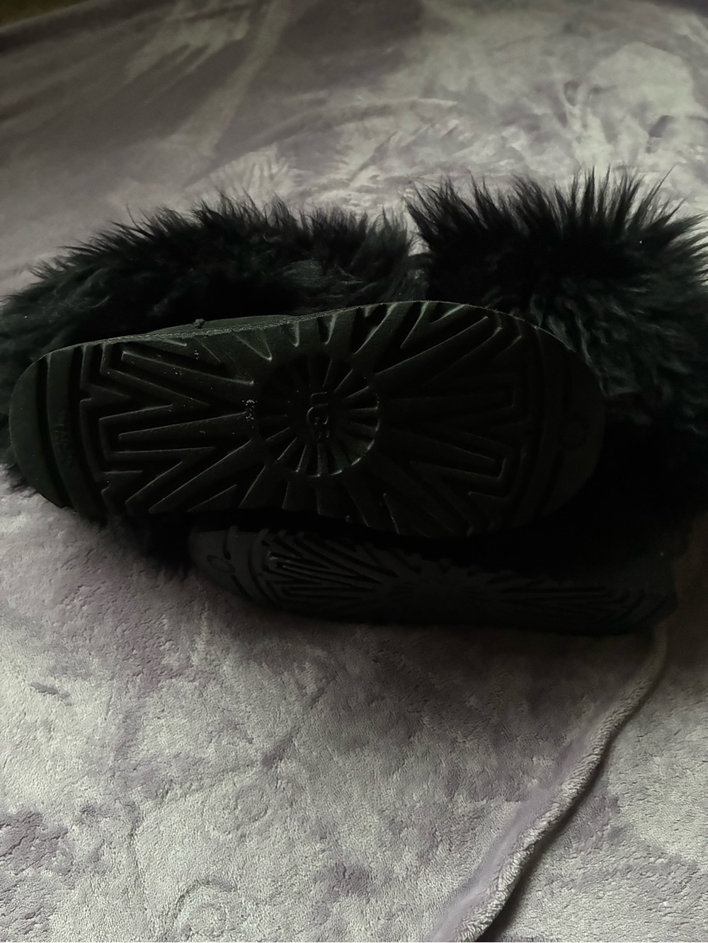 UGG Black Faux Fur boots